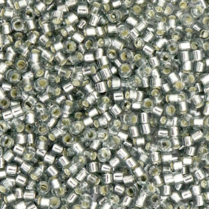 Perles Miyuki delicas 11/0 Silverlined light gray DB-48