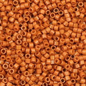 Perles Miyuki delicas 11/0 Duracoat opaque dyed persimmon brown DB-2108