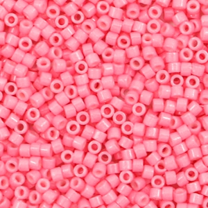 Perles Miyuki delicas 11/0 Duracoat opaque dyed carnation pink DB-2117