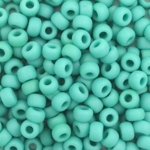 Perles de rocailles Miyuki 6/0 Opaque matte turquoise green 6-412f