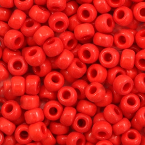 Perles de rocailles Miyuki 6/0 Opaque red 6-408