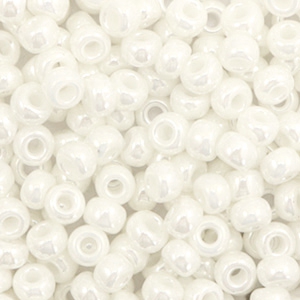 Perles de rocailles Miyuki 6/0 Ceylon ivory pearl 6-591