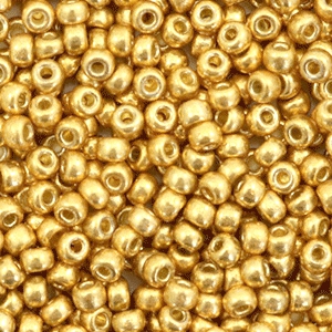 Perles de rocailles Miyuki 8/0 Duracoat galvanized gold 8-4202