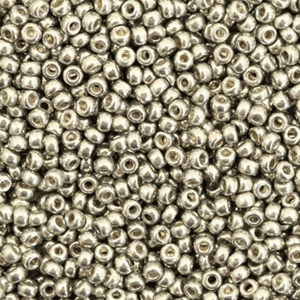 Perles de rocailles Miyuki 11/0 Duracoat galvanized light pewter silver 11-4221