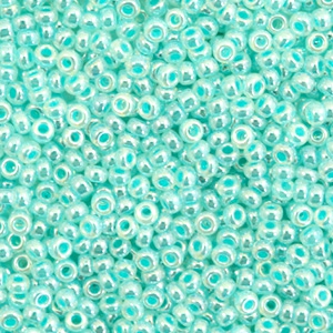 Perles de rocailles Miyuki 11/0 Ceylon aqua green 11-536