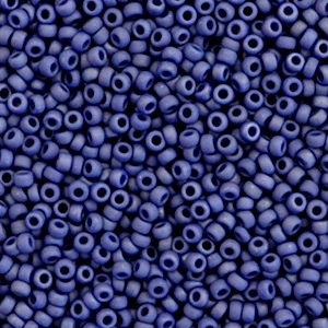 Perles de rocailles Miyuki 11/0 Opaque matte luster cobalt blue 11-2075