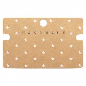 Cartes &agrave; bijoux "Handmade" marron