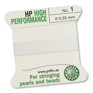 Griffin bead cord high performance &Oslash;0.35mm Blanc