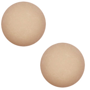 Cabochon classique 12mm Polaris Elements mat Taupe brown