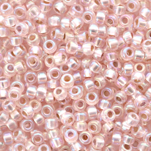 Perles de rocailles Miyuki 8/0 Silverlined AB light blush beige 8-1023