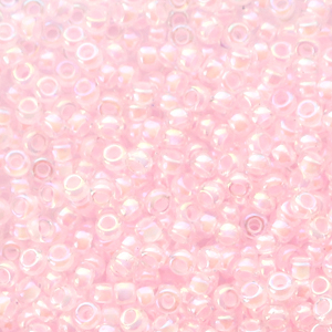 Perles de rocailles Miyuki 11/0 Pink lined AB crystal 11-272