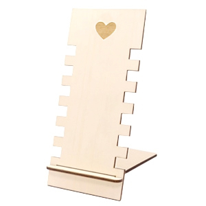 Pr&eacute;sentoir bijoux en Bambou "Heart" Naturel (couleur naturelle du Bambou)