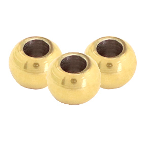 Perles en acier inox 5mm Dor&eacute;