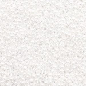 Perles de rocailles Miyuki 15/0 Ceylon white pearl 15-420