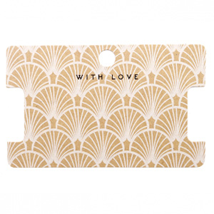 Cartes &agrave; bijoux 'with love' Art Deco Marron
