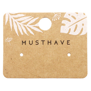 Cartes &agrave; bijoux 'musthave' Leaves Marron