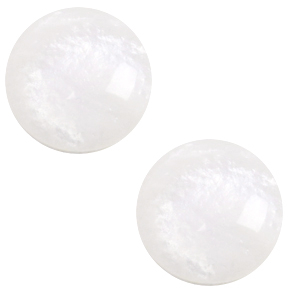 Cabochon classique 12mm Polaris Elements pearl shine Blanc bianco