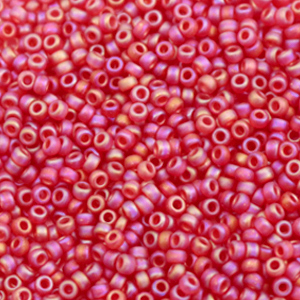 Perles de rocailles Miyuki 11/0 Transparent matte ab ruby 11-141fr