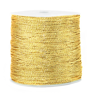 Fil macram&eacute; m&eacute;tallique 0.5mm Dor&eacute; soie de ma&iuml;s