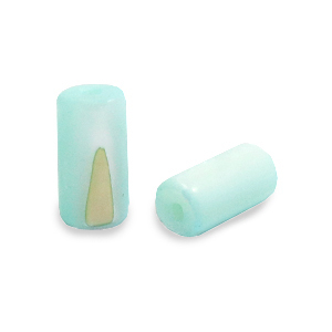Perles coquillage tube Bleu turquoise clair