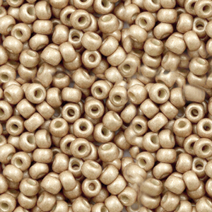 Perles de rocailles Miyuki 8/0 Duracoat galvanized matte champagne 8-4204F