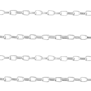 Appr&ecirc;ts en acier inox cha&icirc;ne maille jaseron maille V&eacute;nitienne Argent&eacute;