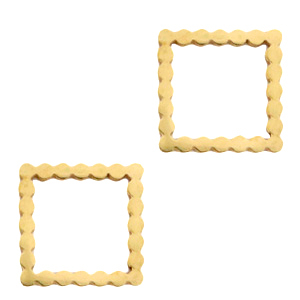 Breloques en acier inox connecteur carr&eacute; Dor&eacute;