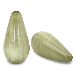 Perles Polaris Elements en forme de goutte Mosso shiny Vert basilic