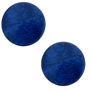 Cabochon plat 20mm Polaris Elements Lively Bleu vrai