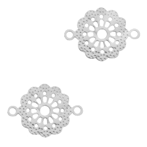 Connecteurs boh&egrave;mes Argent&eacute;