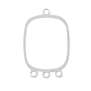 Breloques en m&eacute;tal DQ connecteur avec 3 anneaux Argent&eacute; antique (sans nickel)