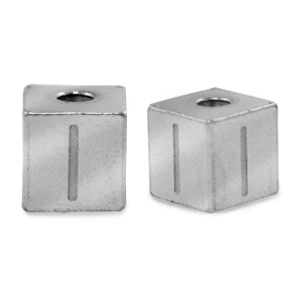 Perles en acier Inox lettre I Argent&eacute;