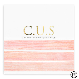C.U.S&reg; rubans Rose fleuri dip dye