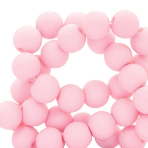 Perles acryliques 4 mm mat Rose clair