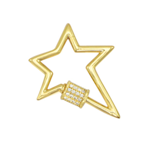 Fermoir Zirconium &eacute;clair Dor&eacute;