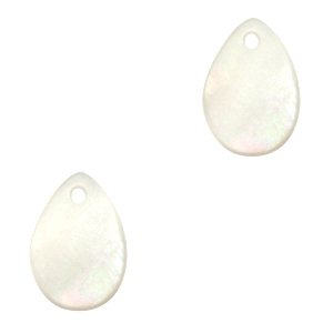 Pendentifs coquillage specials goutte Blanc (couleur naturelle)