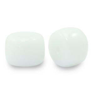 Perles en verre rondelle 8 mm Blanc