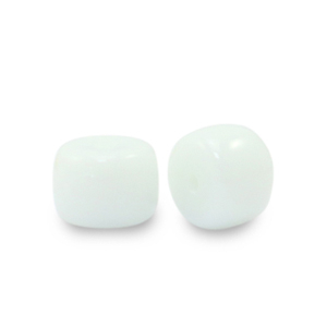 Perles en verre rondelle 6 mm Blanc
