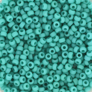 Perles de rocailles Miyuki 11/0 Opaque matte turquoise green 11-412F