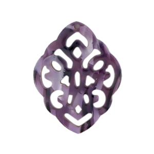 Pendentifs en r&eacute;sine baroque losange Violet