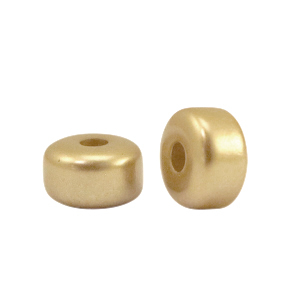 Perles Polaris El&eacute;ments disque Heishi 6x4mm m&eacute;tallique shiny Marron c&egrave;dre&nbsp;