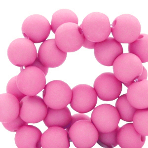 Perles acryliques 4 mm Rose hot