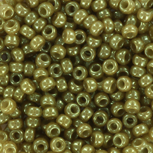 Perles de rocailles Miyuki 8/0 Ceylon translucent celery green 8-2374