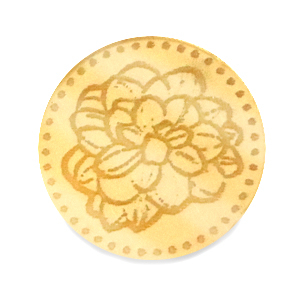 Cabochons Plexx 20mm Fleur de naissance Octobre - Souci Dor&eacute;