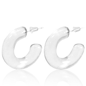 Boucles d'oreilles tendance cr&eacute;oles Transparent