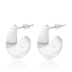 Boucles d'oreilles tendance cr&eacute;oles Transparent