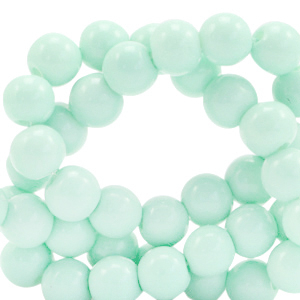 Perles en verre 4 mm opaque Vert de mer apaisant