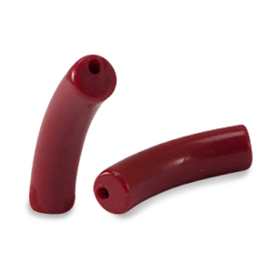 Perles acryliques tube Port rouge