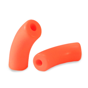Perles acryliques tube Orange fluo