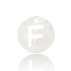 Pendentifs coquillage specials lettre F Blanc (couleur naturelle)
